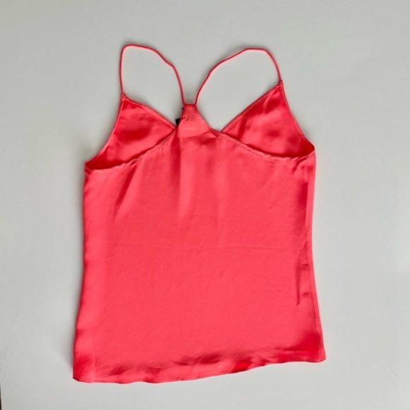 J. Crew Silk Neon Pink Racerback Top 0 - Picture 3 of 7